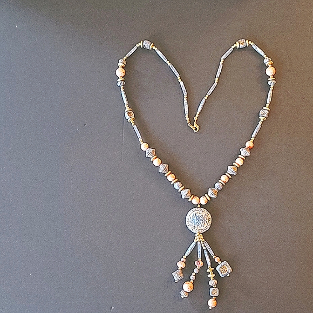 Aztec Southwestern Style Stone Drop Necklace